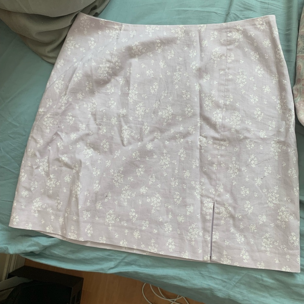 Purple split skirt